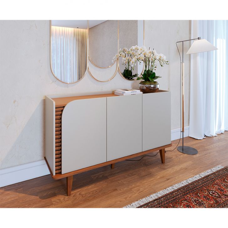 [OUTLET] Buffet Jurerê 3 PT Off White e Freijó