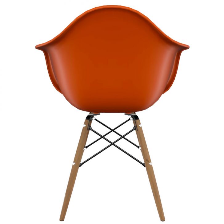 [OUTLET] Cadeira Eames Arm Terracota e Madeira