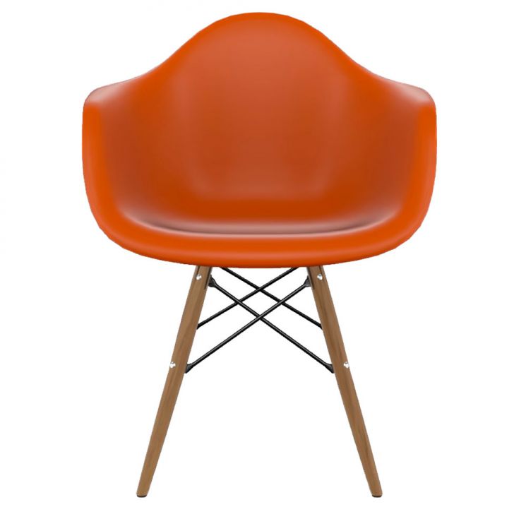 [OUTLET] Cadeira Eames Arm Terracota e Madeira