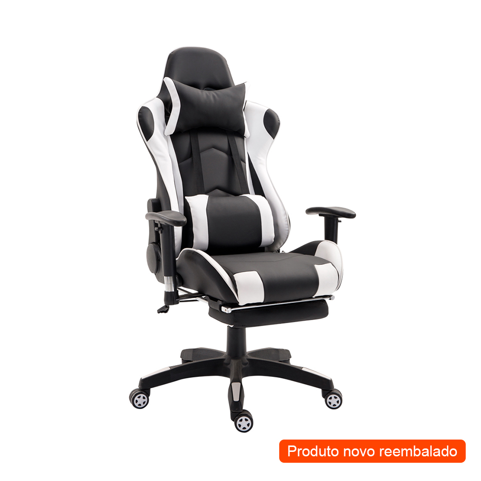 [OUTLET] Cadeira Gamer T One Preta e Branca