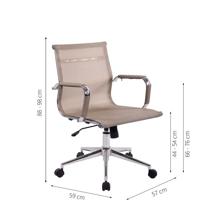 [OUTLET] Cadeira de Escritório Diretor Giratória Eames Star Dourada