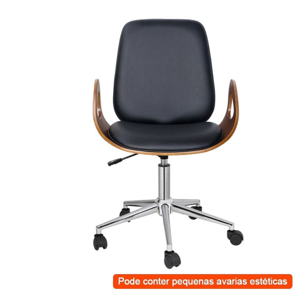 [OUTLET] Cadeira de Escritório Diretor Giratória Teodora Preta