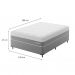 [OUTLET] Cama Box Casal com Colchão Sublime Mola Ensacada e Espuma Viscoelástica (32x138x188) Cinza e Branco