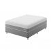 [OUTLET] Cama Box Casal com Colchão Sublime Mola Ensacada e Espuma Viscoelástica (32x138x188) Cinza e Branco