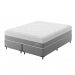 [OUTLET] Cama Box King com Colchão Sublime Mola Ensacada e Espuma Viscoelástica (32x193x203) Cinza e Branco