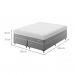 [OUTLET] Cama Box King com Colchão Sublime Mola Ensacada e Espuma Viscoelástica (32x193x203) Cinza e Branco