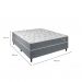 [OUTLET] Cama Box com Colchão Casal Celine Molas Ensacadas (62x138x188) Cinza