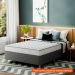 [OUTLET] Cama Box com Colchão Casal Howie Espuma D33 (17x138x188) Branco e Cinza
