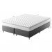 [OUTLET] Cama Box com Colchão Queen Howie Misto D45 (17x158x198) Branco e Cinza