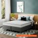 [OUTLET] Cama Box com Colchão Queen Howie Misto D45 (17x158x198) Branco e Cinza