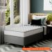 [OUTLET] Cama Box com Colchão Solteiro Howie Espuma D28 (17x88x188) Branco e Cinza