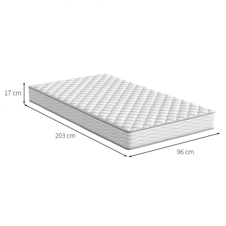 [OUTLET] Colchão Solteirão Howie Misto D45 (17x96x203) Branco