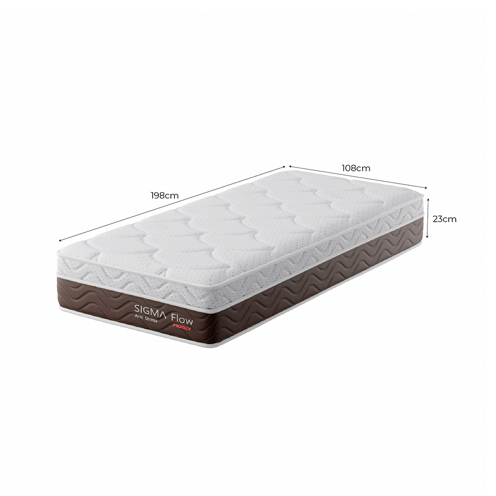 [OUTLET] Colchão Solteirão Sigma Flow Misto Anti Stress (23x108x198)