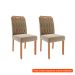 [OUTLET] Conjunto com 2 Cadeiras Paola Wood Suede Joli e Madeira