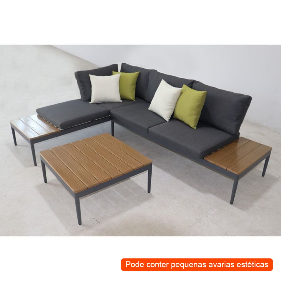 [OUTLET] Conjunto de Área Externa San Pietro Cinza e Natural