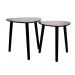 [OUTLET] Conjunto de Mesa Lateral Ellie Preta