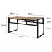 [OUTLET] Conjunto de Mesa de Jantar com 2 Bancos Wooden Carvalho e Preto