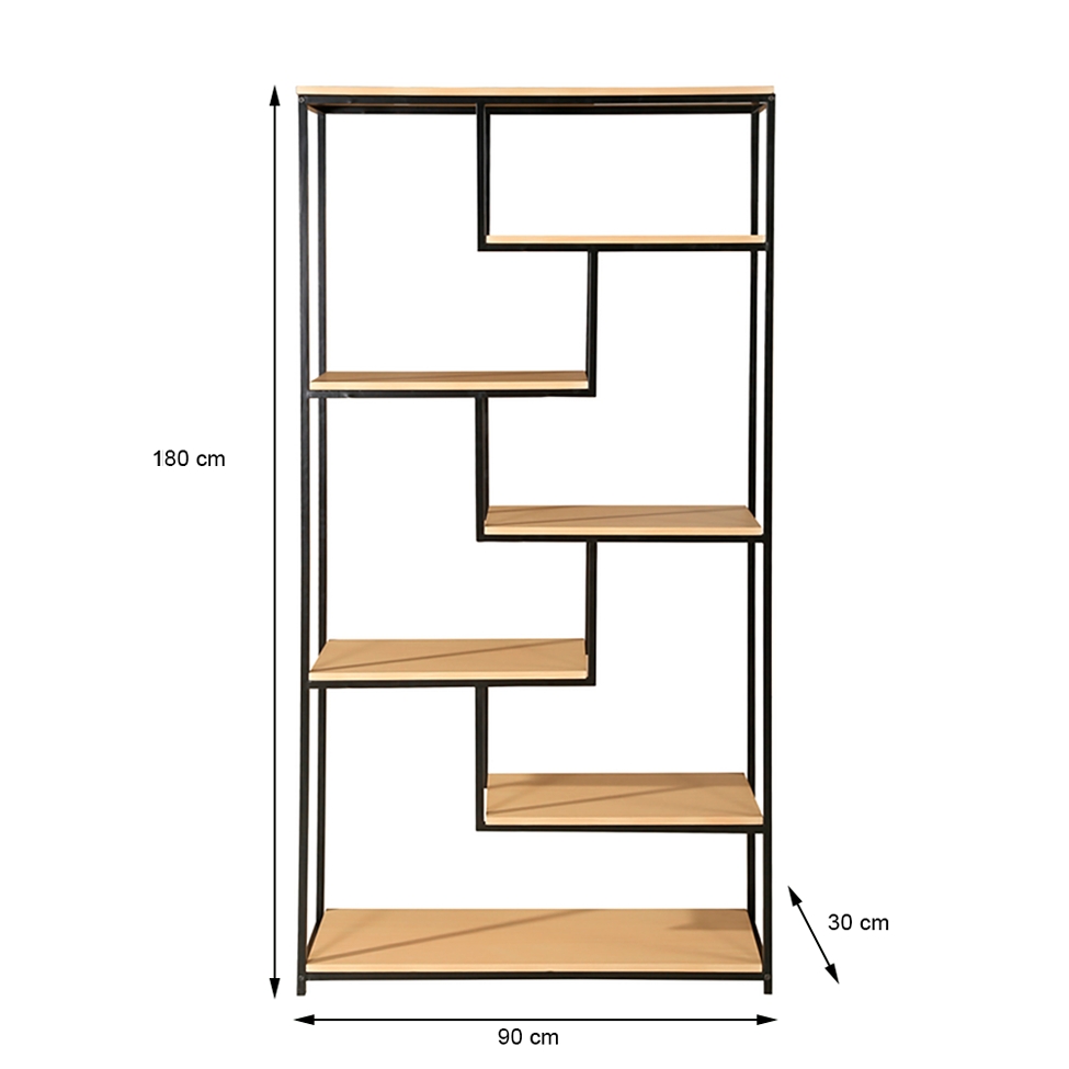[OUTLET] Estante Carving Marrom e Preta
