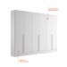 [OUTLET] Guarda-Roupa Casal Ana 6 PT 4 GV Branco 240 cm