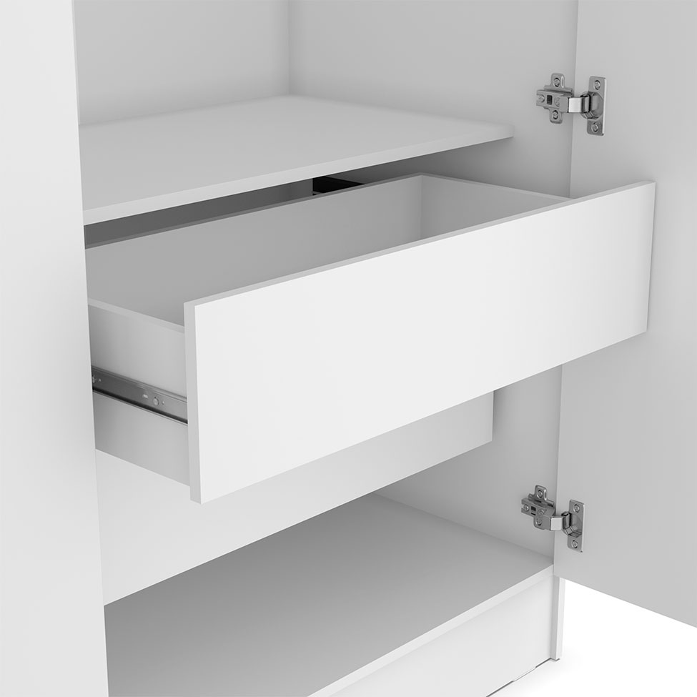 [OUTLET] Guarda-Roupa Casal Ana 6 PT 4 GV Branco 240 cm