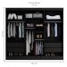 [OUTLET] Guarda-Roupa Casal Ana 6 PT 4 GV Preto 240 cm