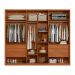 [OUTLET] Guarda-Roupa Casal Atrice com Detalhe Ripado 6 Portas 6 Gavetas Nogueira