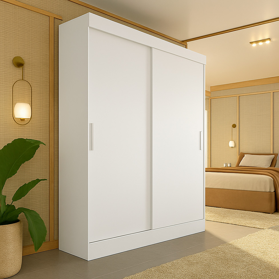 [OUTLET] Guarda-Roupa Casal Boreal 2 Portas Branco
