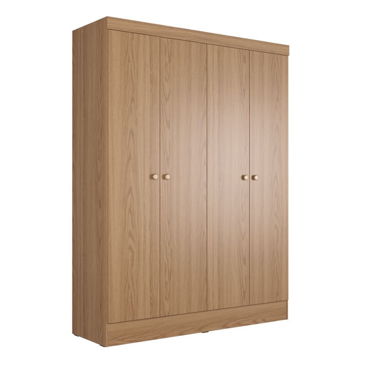 [OUTLET] Guarda-Roupa Casal Boreal 4 Portas Carvalho