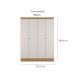 [OUTLET] Guarda-Roupa Casal Boreal 4 Portas Carvalho e Off White
