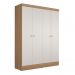 [OUTLET] Guarda-Roupa Casal Boreal 4 Portas Carvalho e Off White
