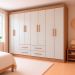 [OUTLET] Guarda-Roupa Casal Lite 8 Portas 4 Gavetas Off White e Nature