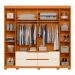 [OUTLET] Guarda-Roupa Casal com Espelho Doble 4 Portas 4 Gavetas Cinamomo e Off White