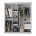 [OUTLET] Guarda-Roupa Casal com Espelho Paris 3 PT 2 GV Branco