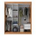 [OUTLET] Guarda-Roupa Casal com Espelho Paris 3 PT 2 GV Naturale e Grafite
