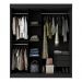 [OUTLET] Guarda-Roupa Casal com Espelho Paris 3 PT 2 GV Preto