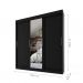 [OUTLET] Guarda-Roupa Casal com Espelho Paris 3 PT 2 GV Preto