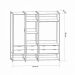 [OUTLET] Guarda-Roupa Closet Industrial Mital 1 PT 6 GV Off White e Dourado