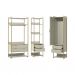 [OUTLET] Guarda-Roupa Closet Industrial Mital 1 PT 6 GV Off White e Dourado