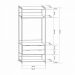 [OUTLET] Guarda-Roupa Closet Industrial Mital com Cabideiro 2 GV Off White e Dourado