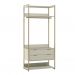 [OUTLET] Guarda-Roupa Closet Industrial Mital com Cabideiro 2 GV Off White e Dourado