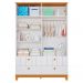 [OUTLET] Guarda-Roupa Infantil Biscoito 4 PT 4 GV Branco e Nature