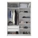 [OUTLET] Guarda-Roupa Solteiro Asti 100% MDF 4 Portas 2 Gavetas Branco