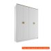 [OUTLET] Guarda-Roupa Solteiro Asti 100% MDF 4 Portas 2 Gavetas Branco