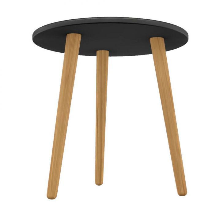 [OUTLET] Mesa Lateral Copacabana Preta e Marrom 40 cm