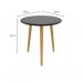 [OUTLET] Mesa Lateral Copacabana Preta e Marrom 40 cm