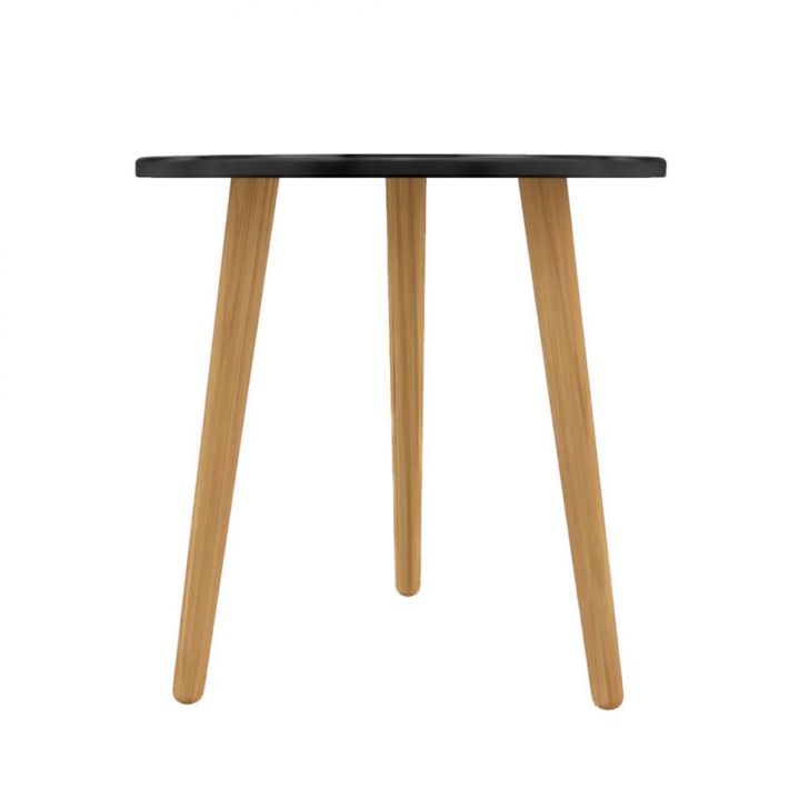 [OUTLET] Mesa Lateral Copacabana Preta e Marrom 40 cm