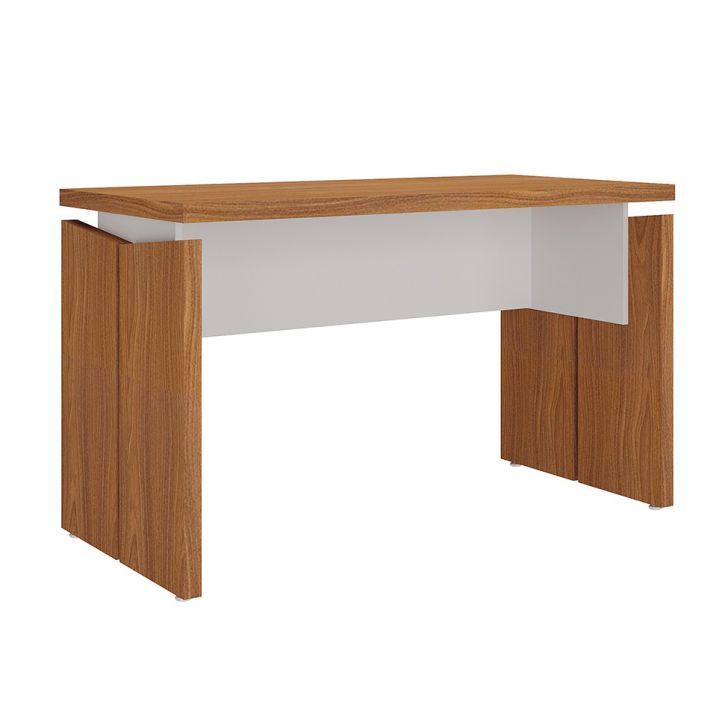 [OUTLET] Mesa de Escritório Lane Freijó e Branca 145 cm