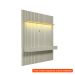 [OUTLET] Painel Ripado com Rack Suspenso até 70 Polegadas Tulum com LED 1 PT 2 GV Off White Alt 218 Larg 222 cm