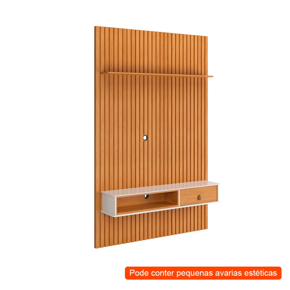 [OUTLET] Painel para TV até 75 Polegadas Detroit Nature e Off White 250x161 cm
