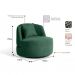 [OUTLET] Poltrona Laila Bouclé Verde e Preta